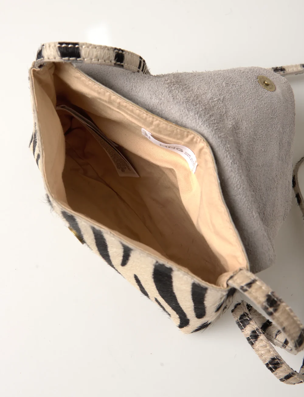 Mango - 100% zebra-print skin bag - axelremsväskor - lt pastel brown - 4