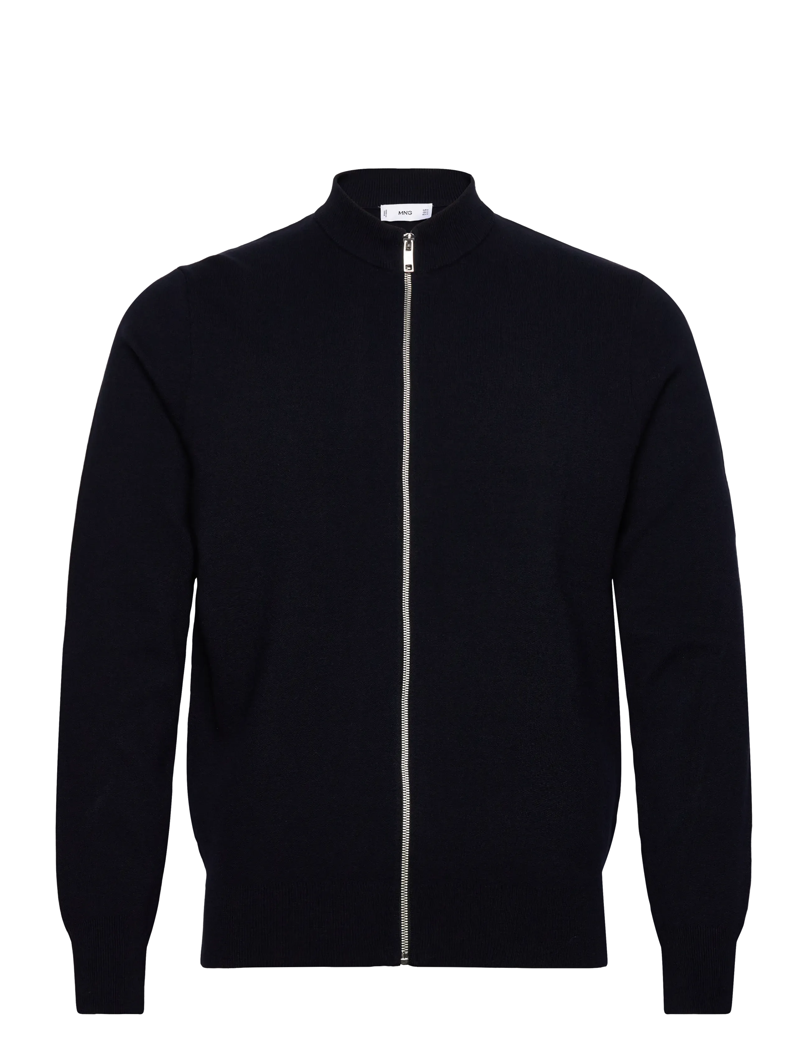 MANGO Zipped Knit Cardigan Navy - XXL - Herren