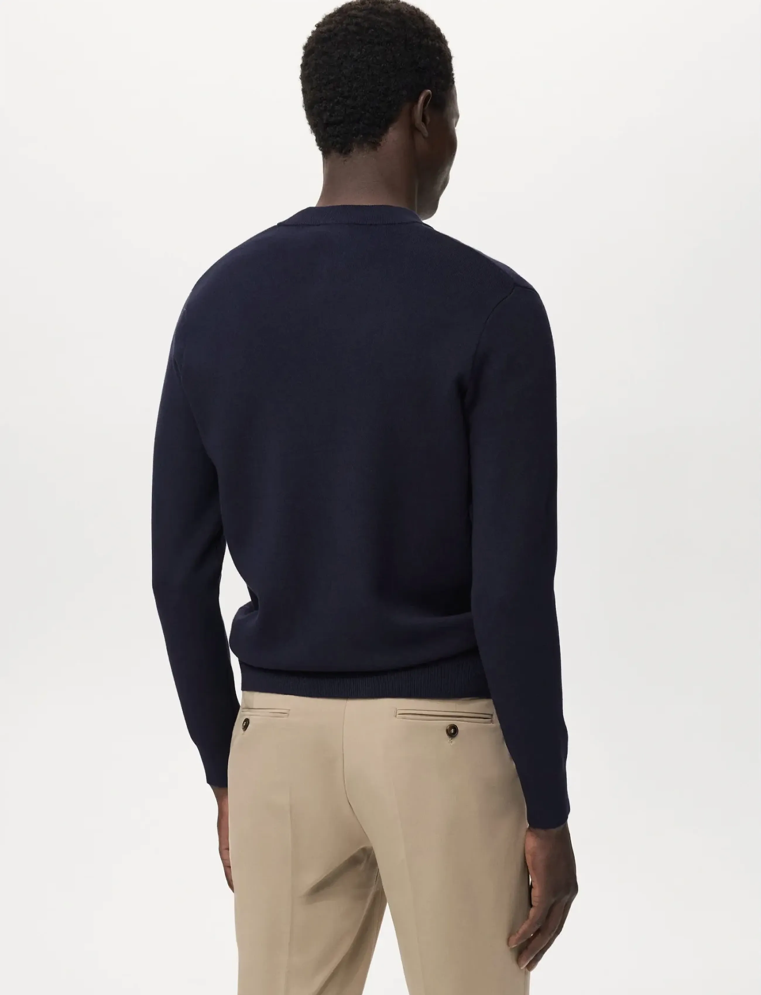 Mango - Zipped knit cardigan - kardiganid - navy - 3
