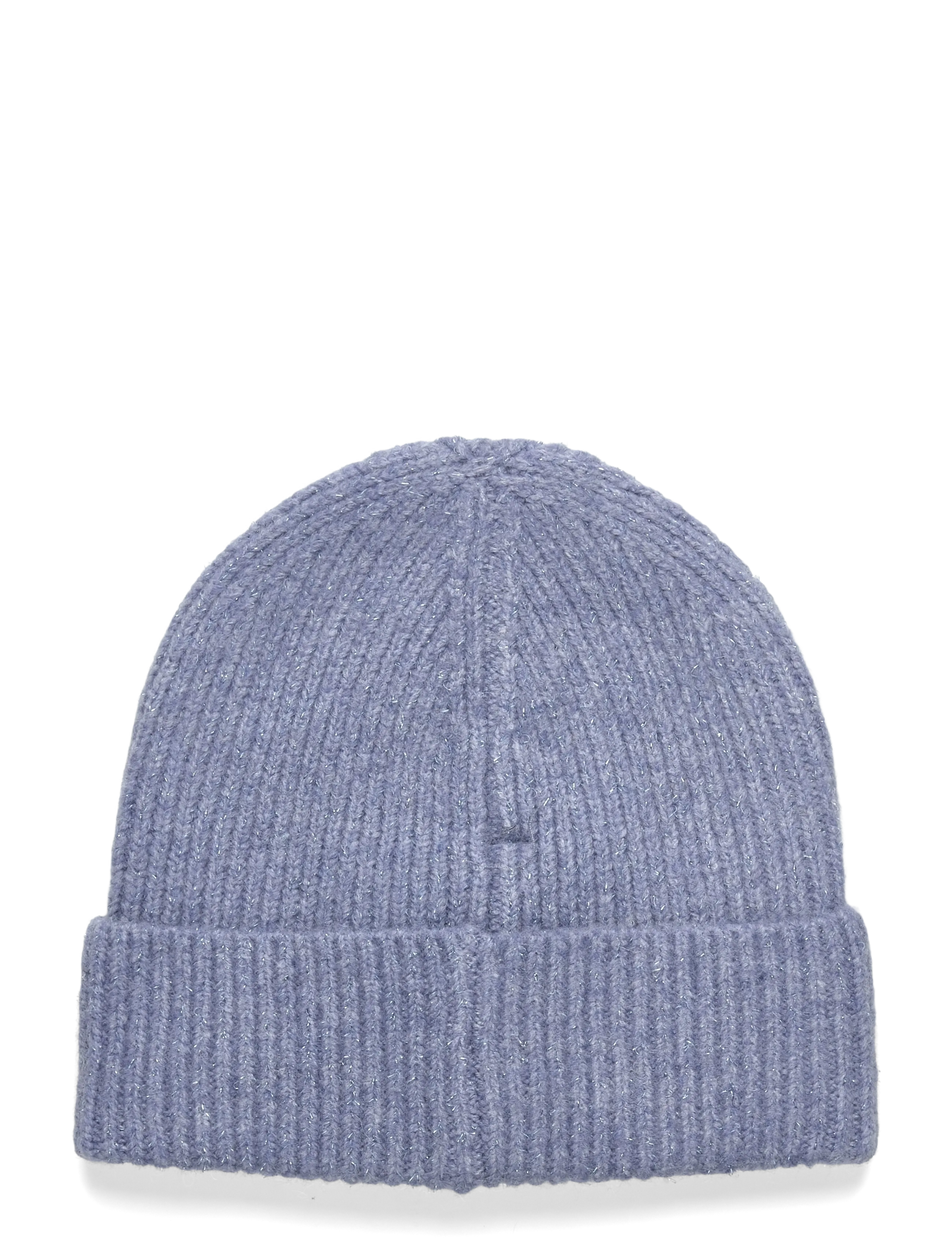 Mango - Ribbed lurex hat - accessories - lt-pastel blue - 1