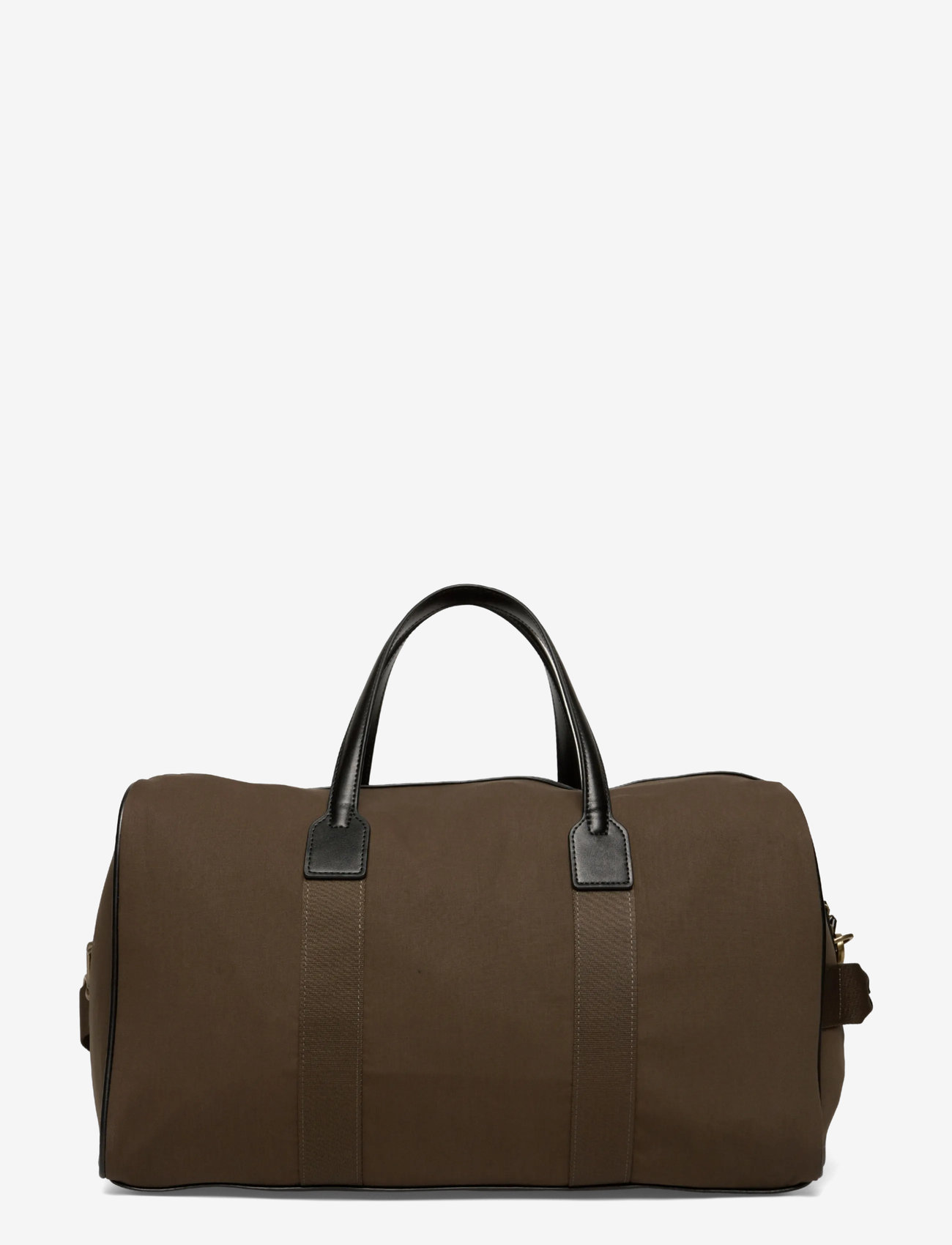 Mango - Combined leather and cotton bowling handbag - beige - khaki - 2