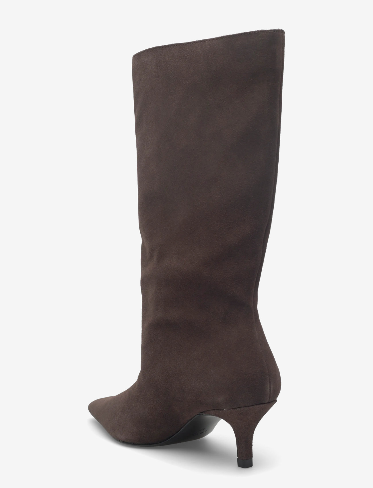Mango - Suede kitten-heel boots - knähöga stövlar - dark brown - 2