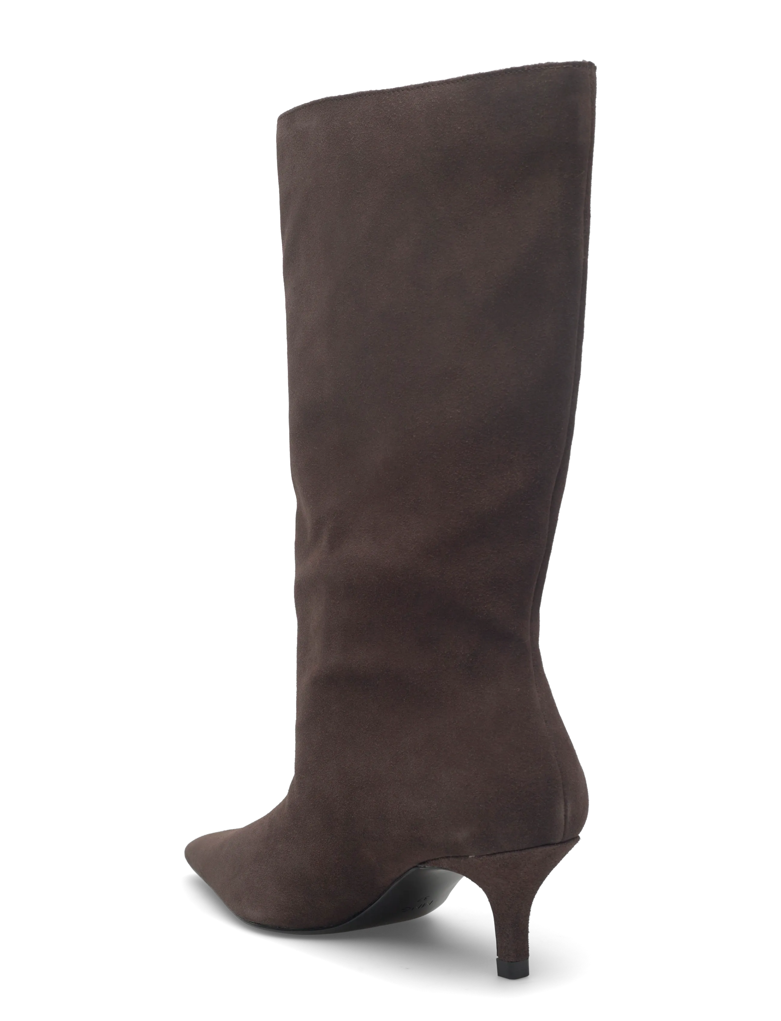 Mango - Suede kitten-heel boots - dark brown - 3