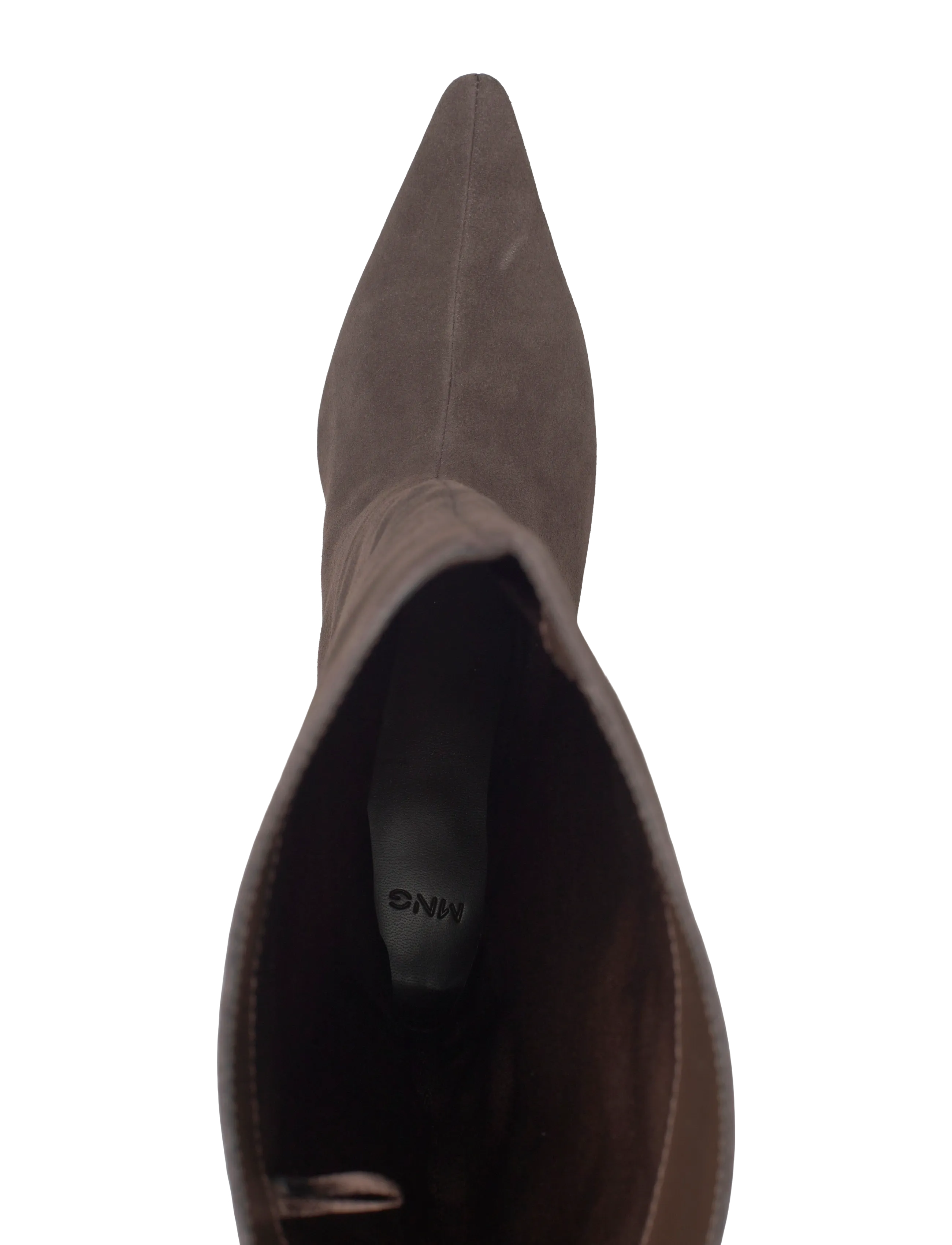 Mango - Suede kitten-heel boots - dark brown - 4