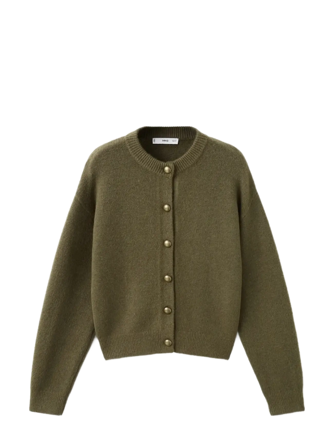 Mango Chunky-knit cardigan with buttons - Strickmode - BEIGE - KHAKI / khaki/green