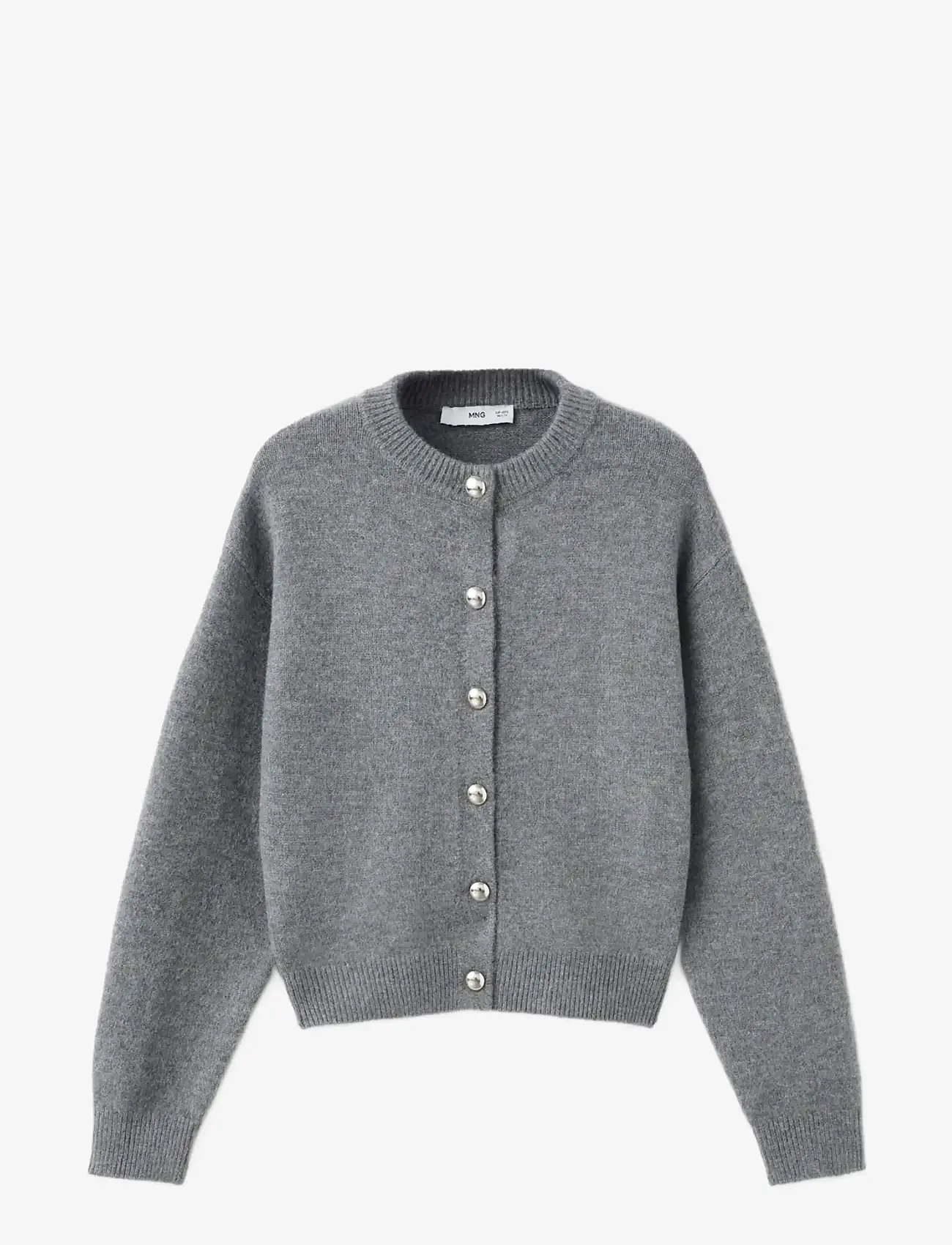 Mango - Chunky-knit cardigan with buttons - die niedrigsten preise - medium grey - 1