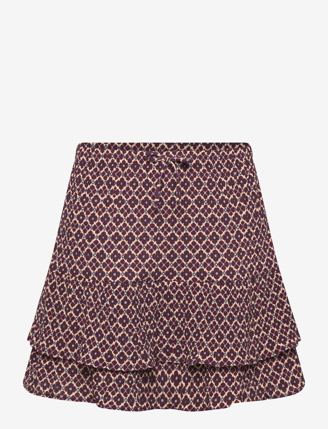 Mango - Short ruffled skirt - midi nederdele - dark red - 0