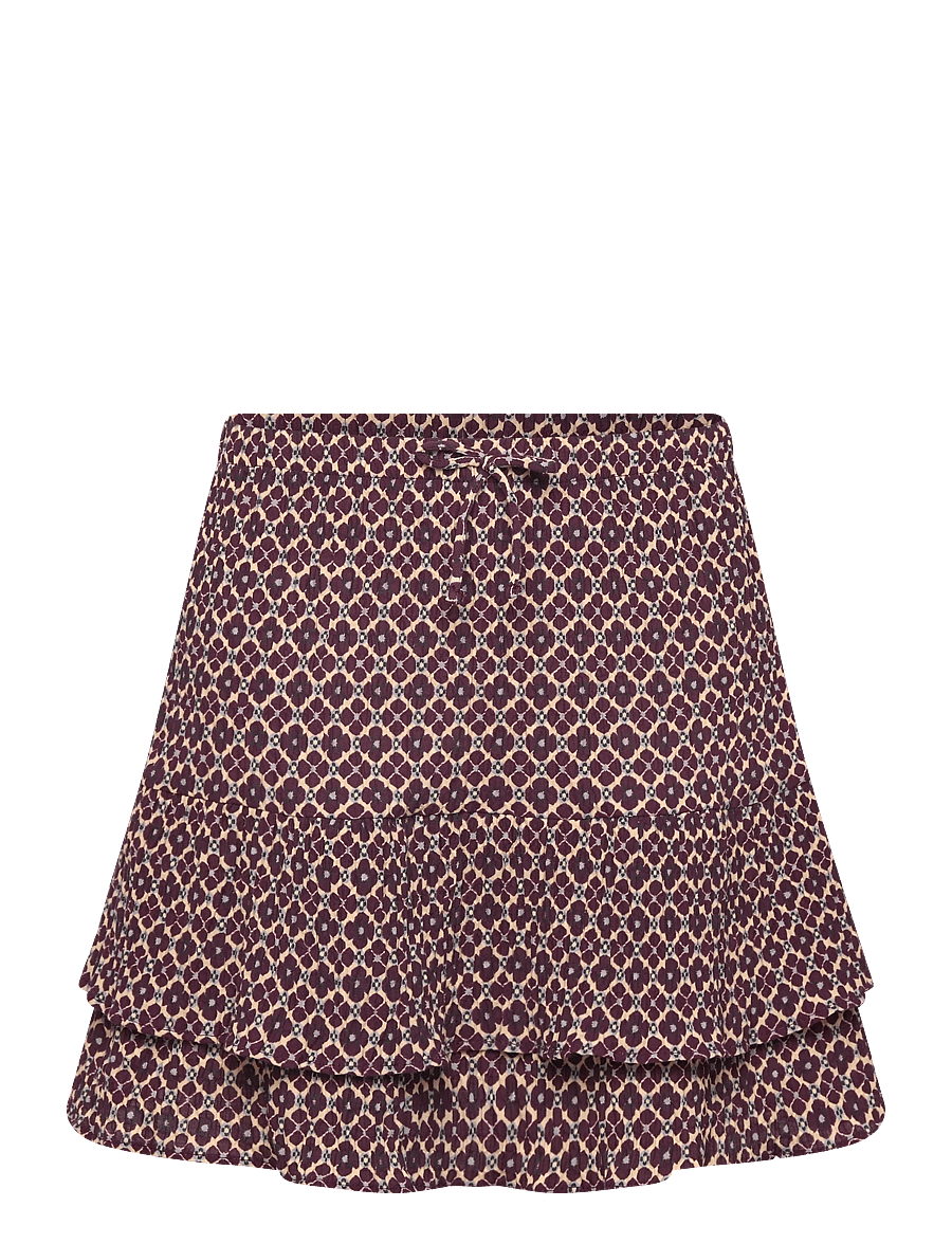 Mango - Short ruffled skirt - midi kjolar - dark red - 0
