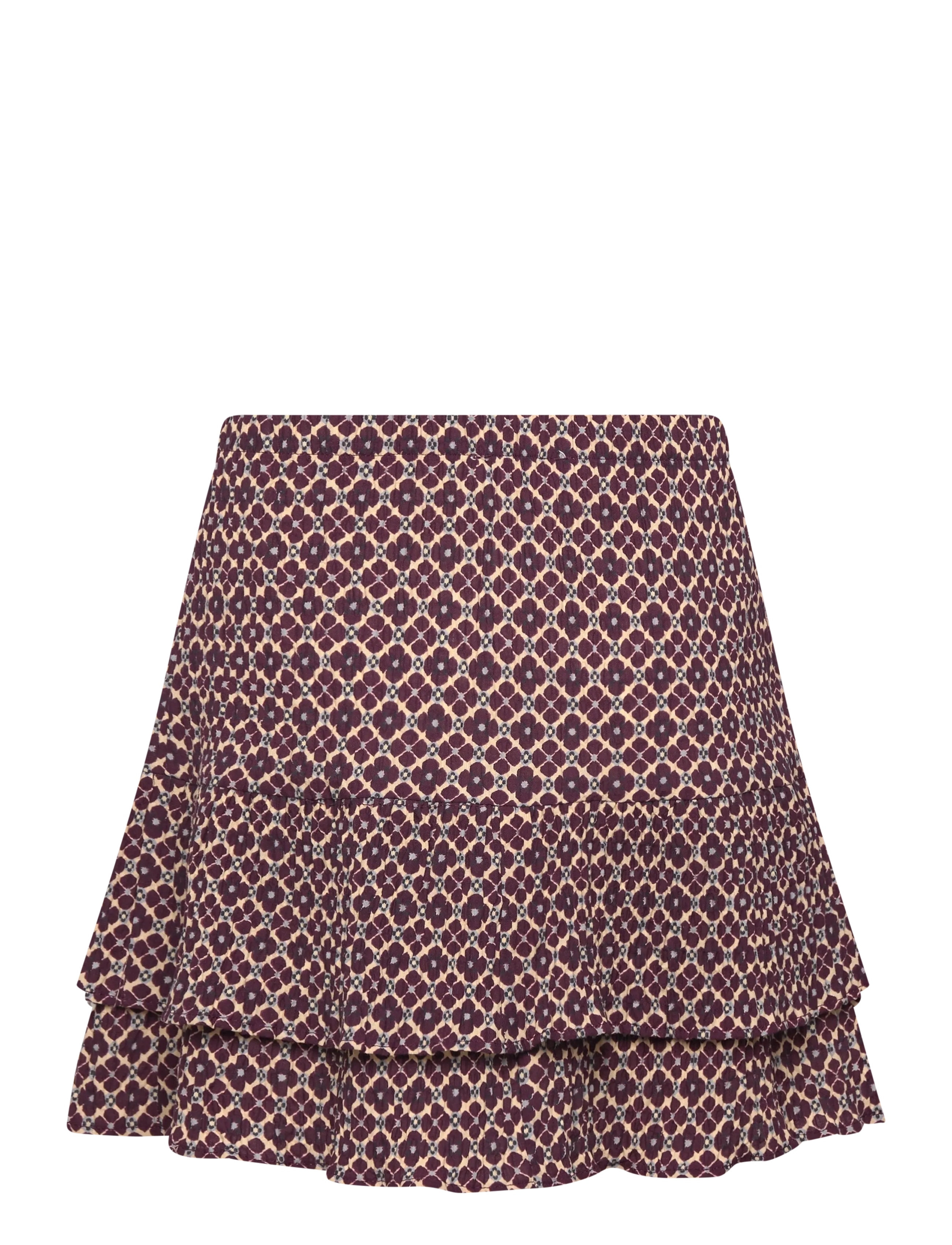 Mango - Short ruffled skirt - midi skirts - dark red - 1
