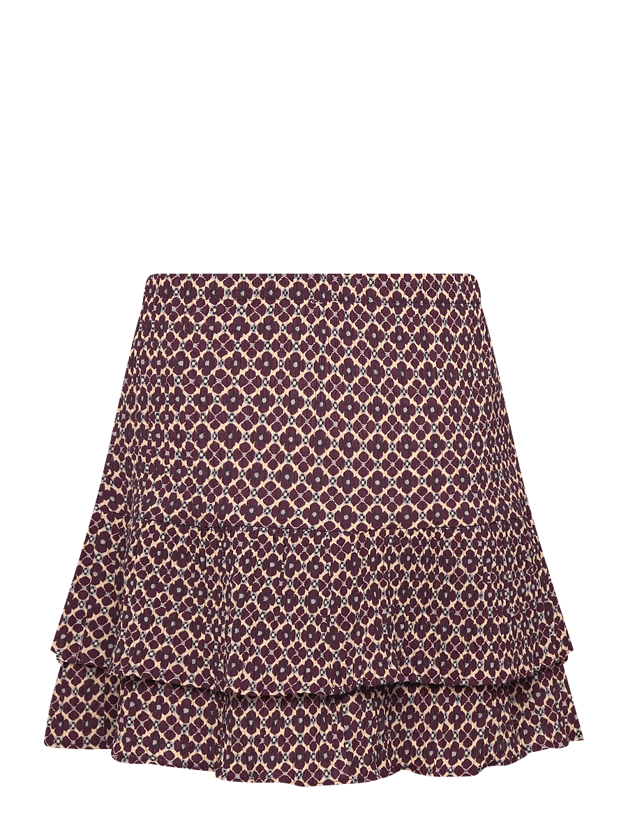 Mango - Short ruffled skirt - midi kjolar - dark red - 1