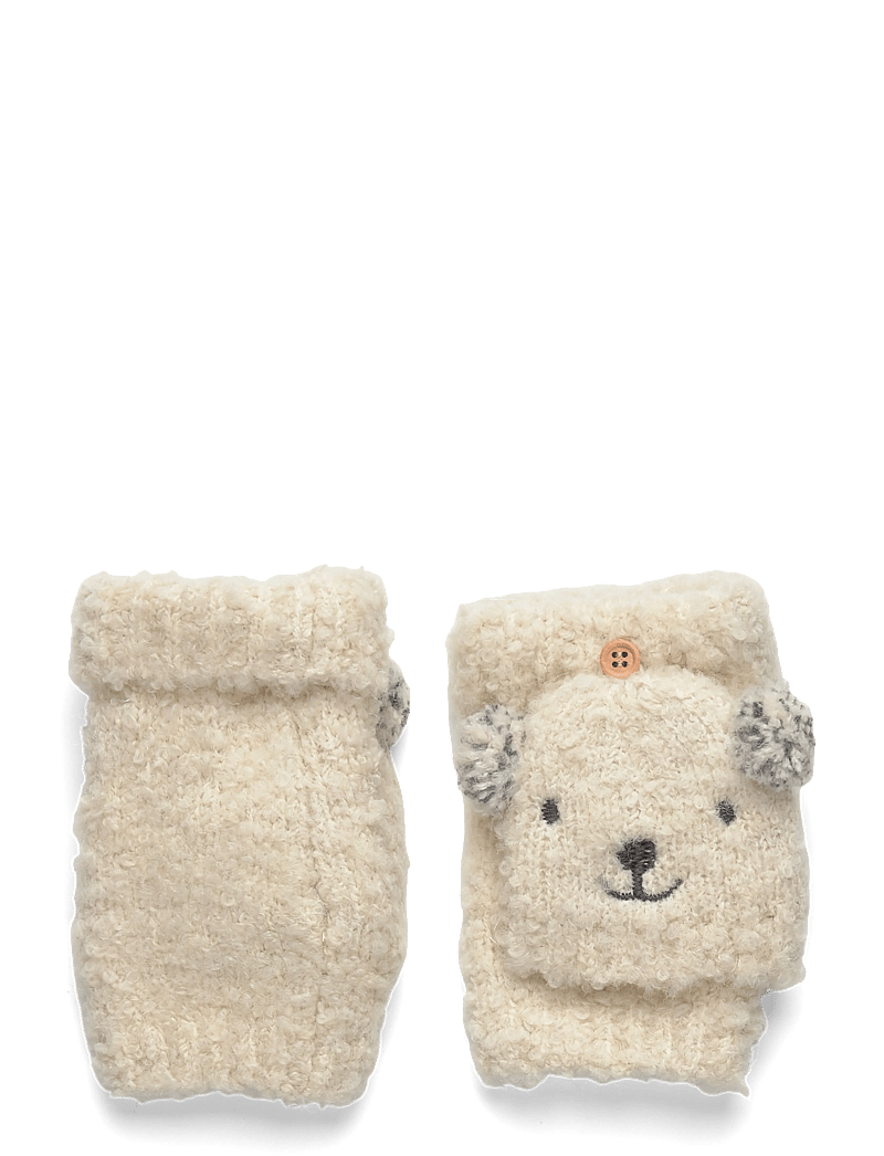 Mango - Bear knitted gloves - vantar - light beige - 0