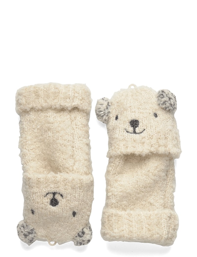 Mango - Bear knitted gloves - vantar - light beige - 1