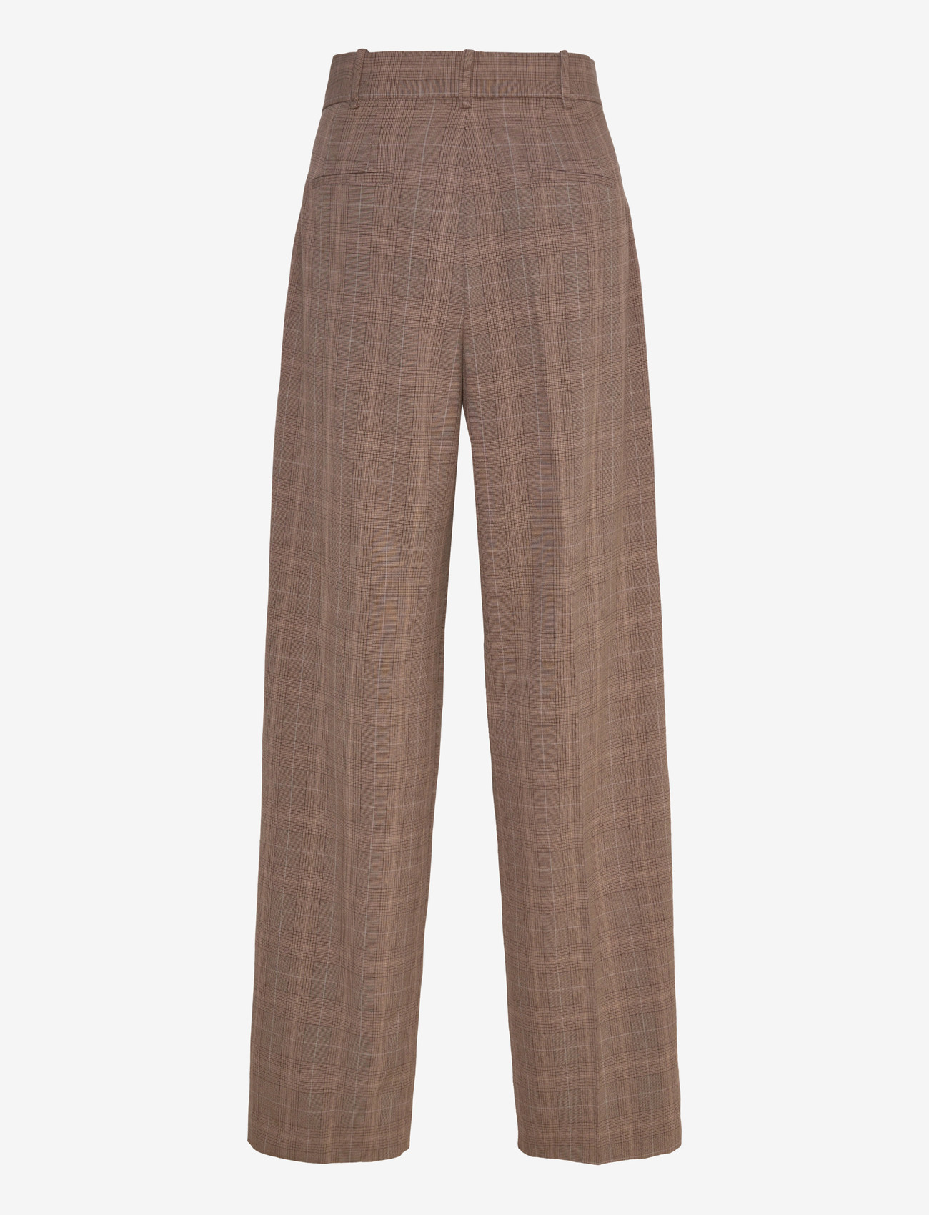 Mango - Wide leg check suit trousers - kostymbyxor - medium brown - 2