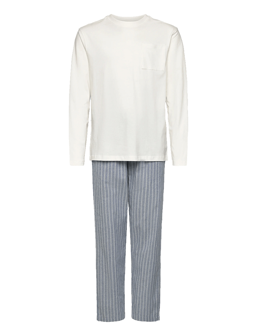 Mango - Striped long pyjamas - pyjamasset - medium blue - 1
