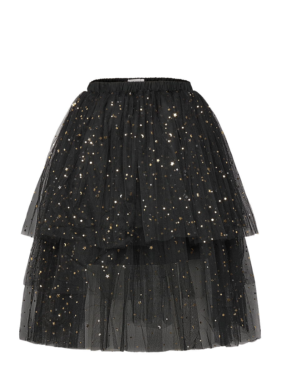 Mango - Star tulle skirt - tyllihameet - black - 0