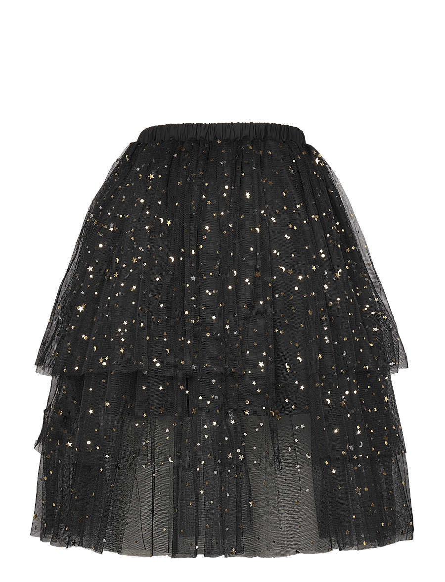 Mango - Star tulle skirt - tyllihameet - black - 1