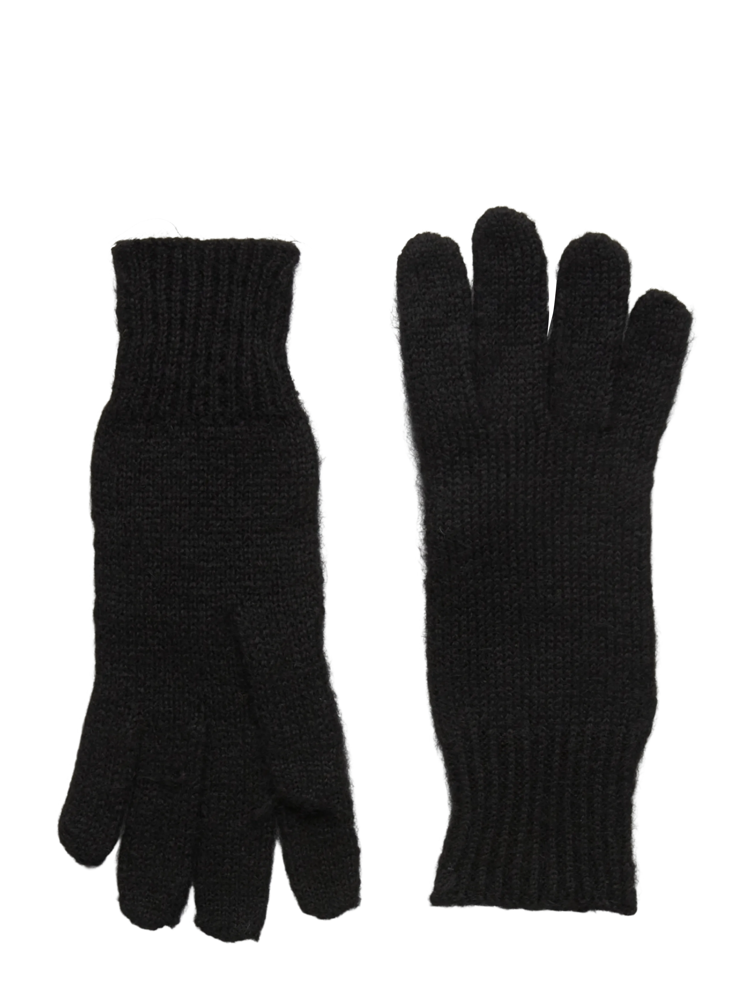 Mango Knitted gloves - Handsker - BLACK / black