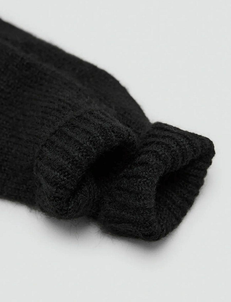 Mango - Knitted gloves - fingervantar - black - 0