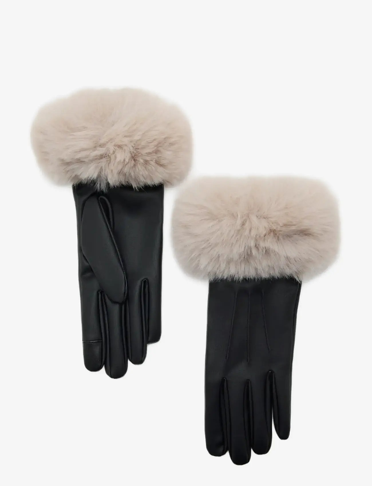 Mango - Combined hair gloves - fingerhandschuhe - light beige - 1