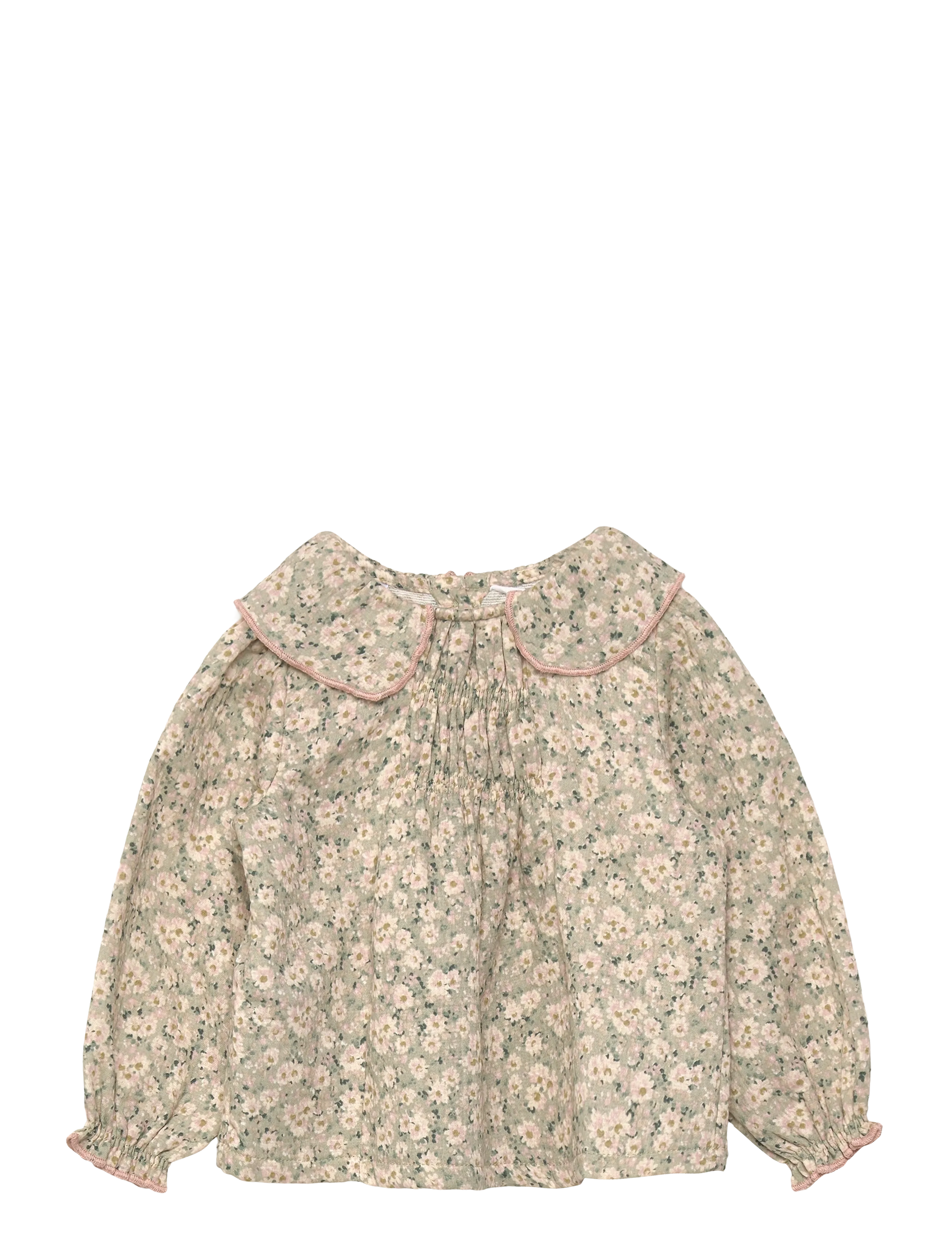 Floral cotton blouse - GREEN