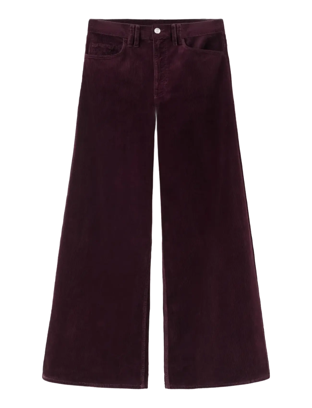 Wide leg corduroy jeans - DARK RED