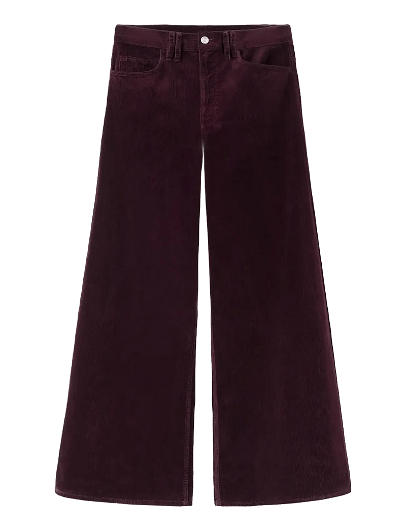 Mango - Wide leg corduroy jeans - hosen mit weitem bein - dark red - 1
