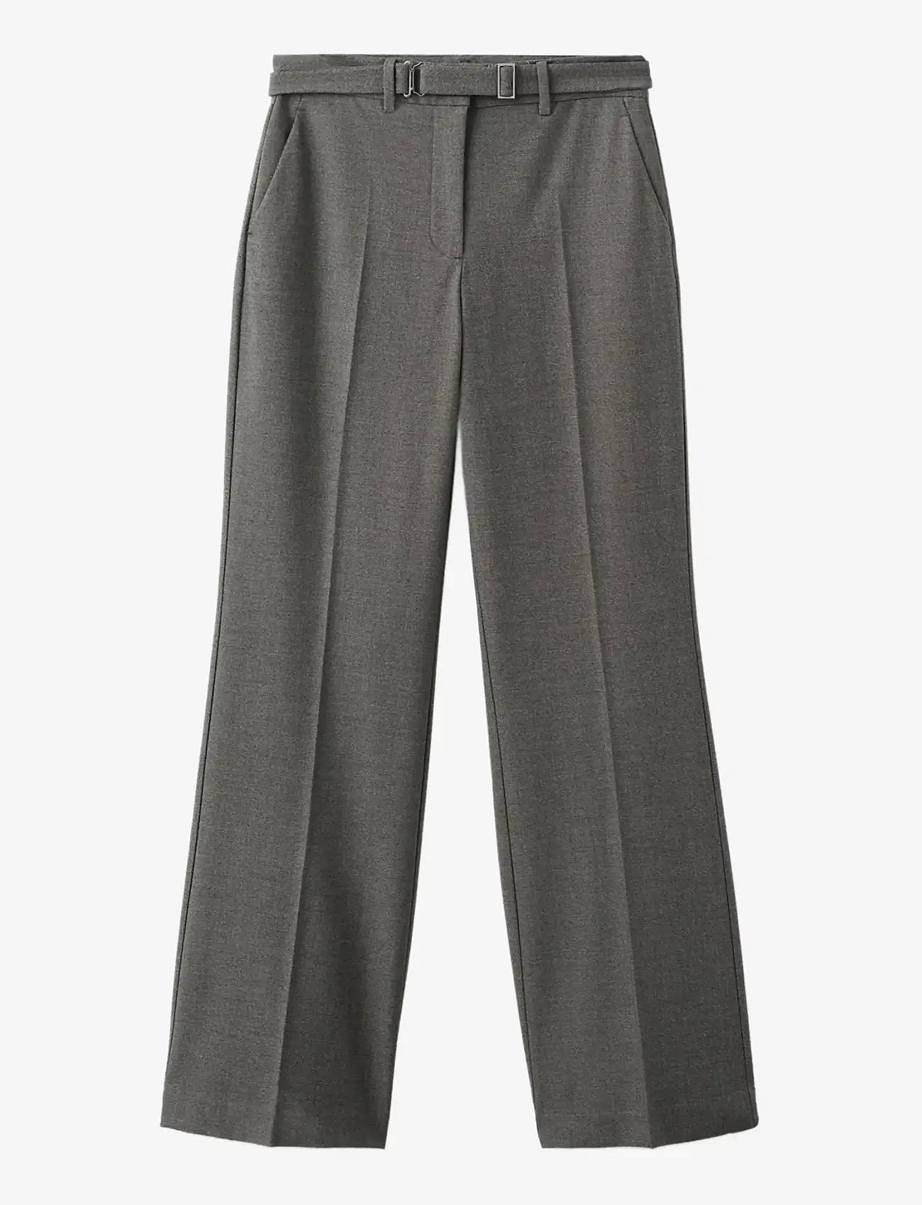 Mango - Belt straight-fit trousers - laveste priser - brown - 1