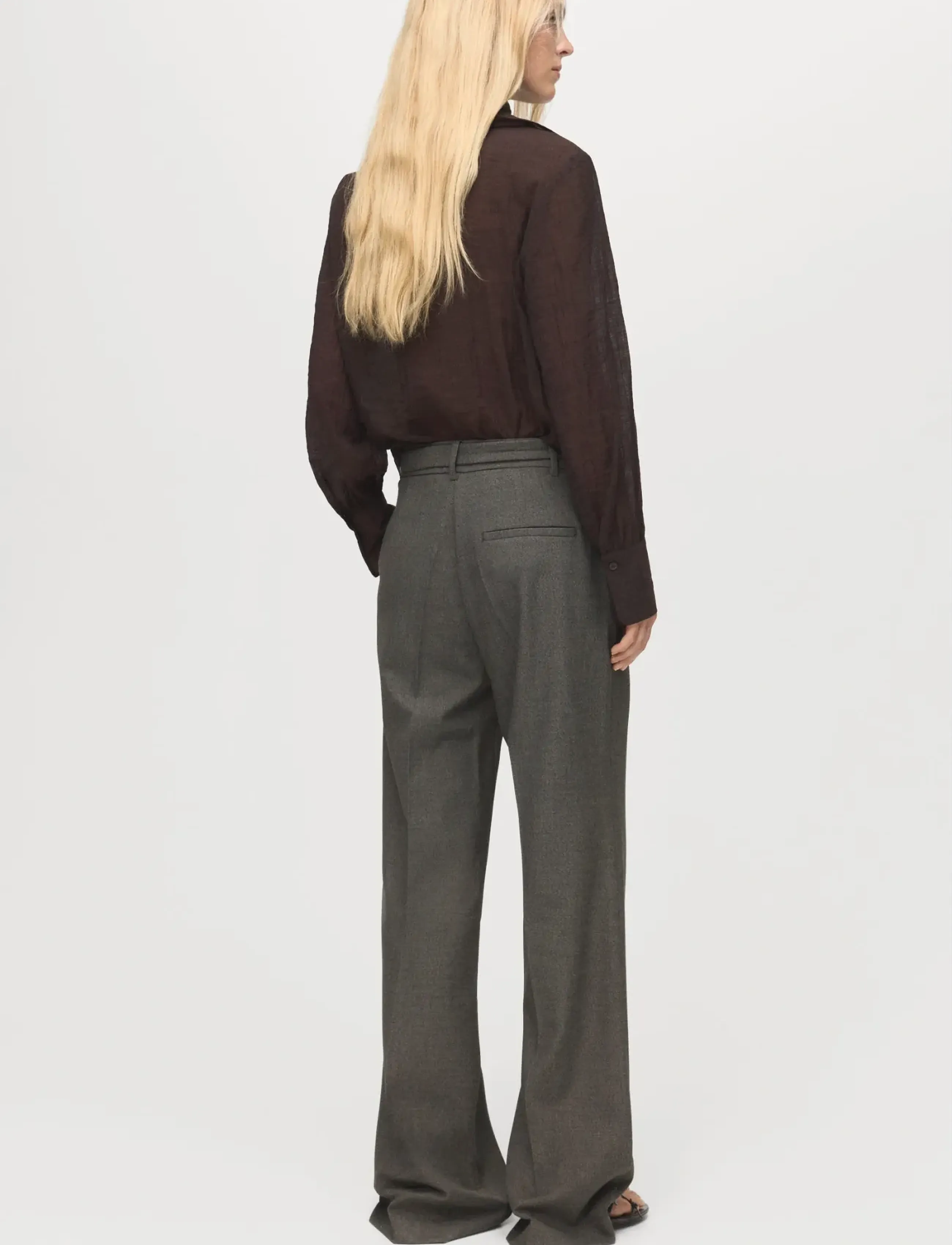 MANGO Belt Straight-Fit Trousers kostymbyxor dam – bild 2