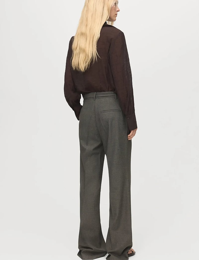 Mango - Belt straight-fit trousers - bukser med lige ben - brown - 2