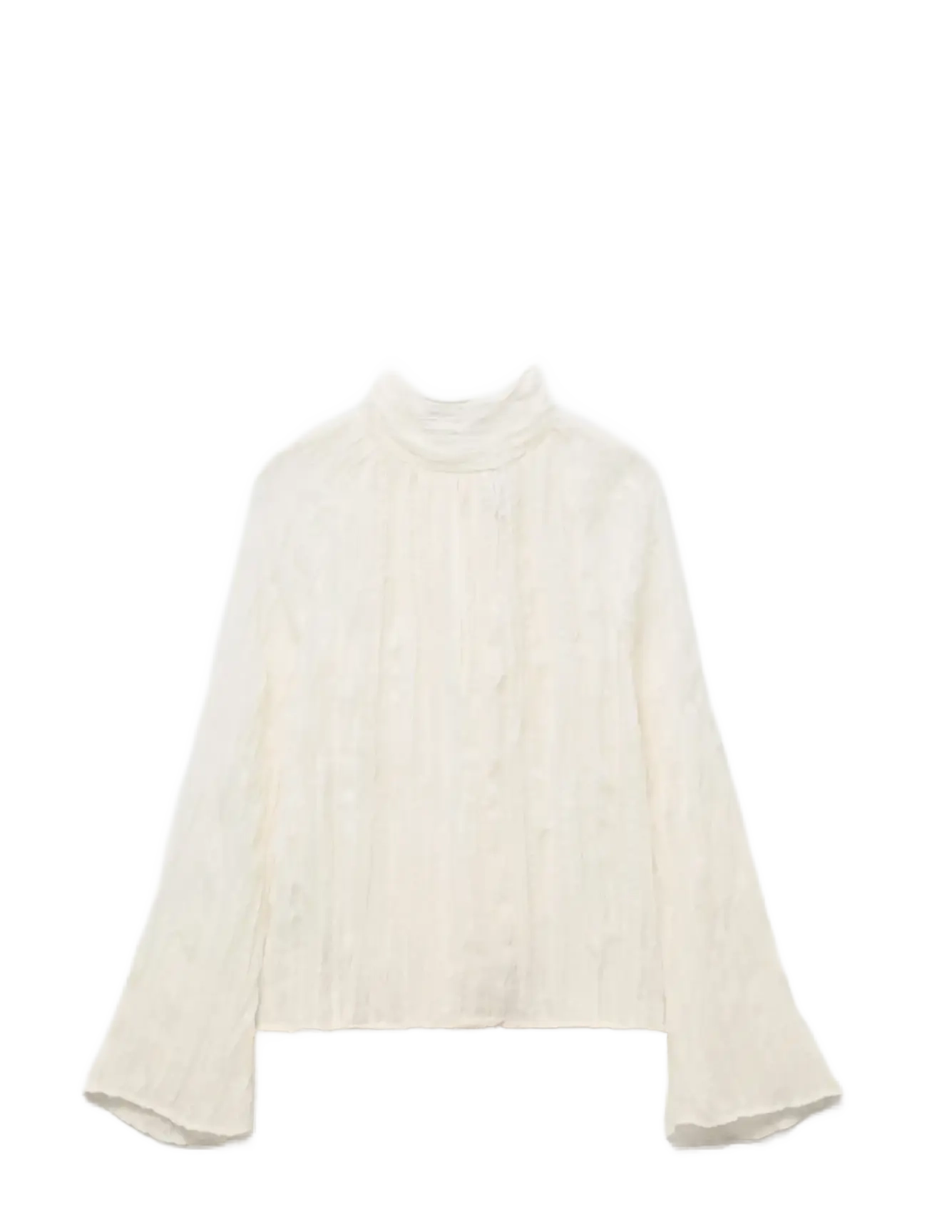 Mango Bow textured blouse - Nyheder - NATURAL WHITE / cream