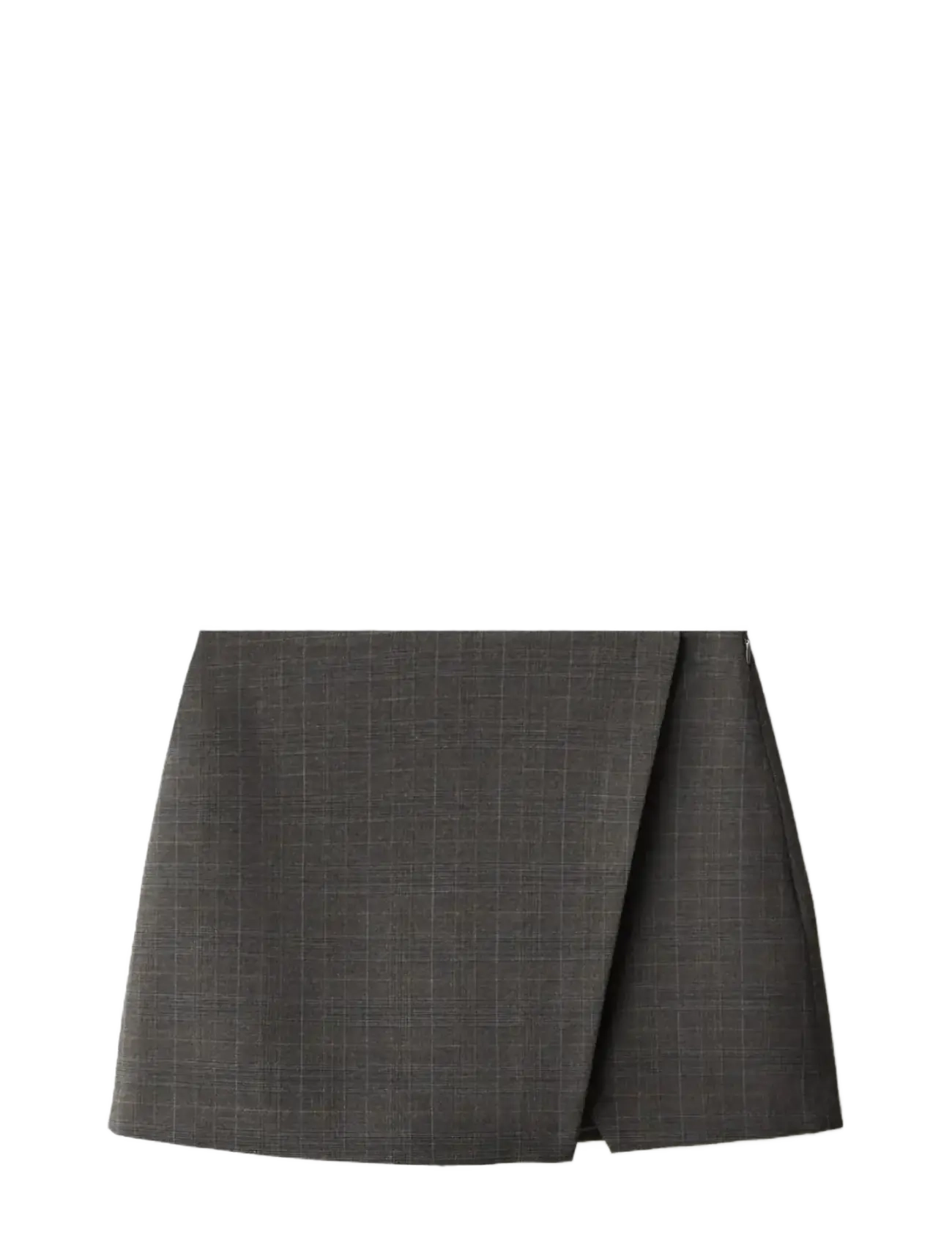 Mango Check wrap skirt - Kleidung - BROWN / grey