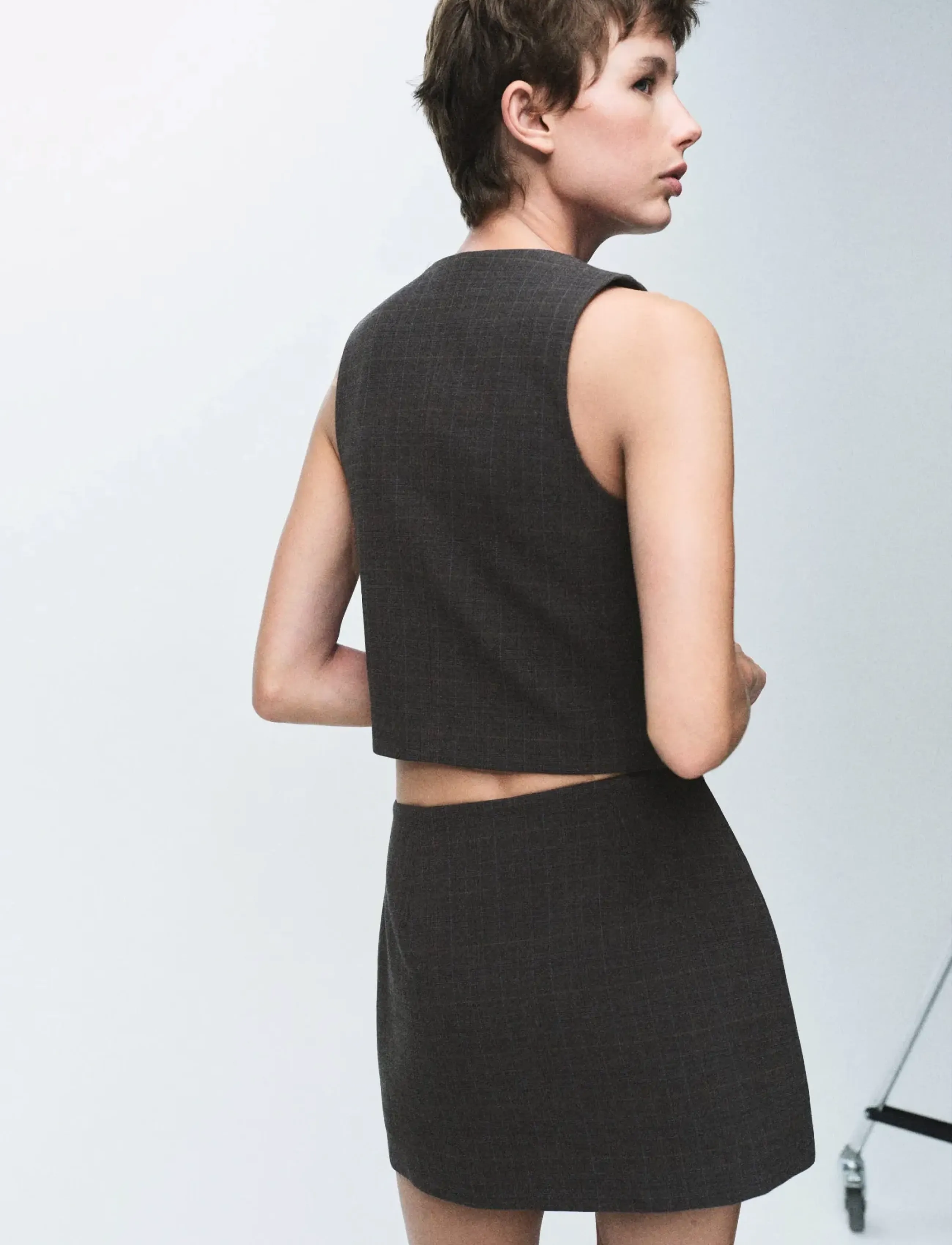 Mango - Check wrap skirt - ballīšu apģērbs par outlet cenām - brown - 3