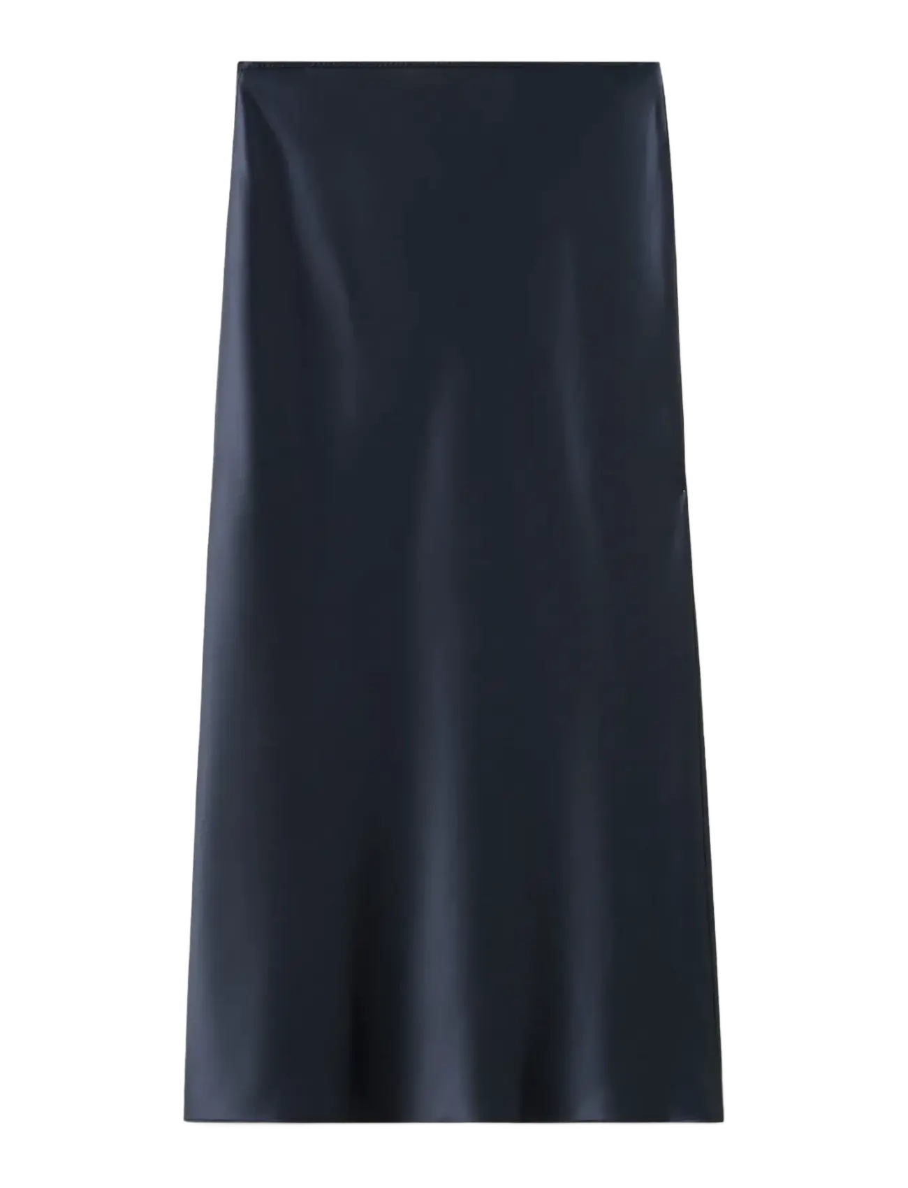 Satin long skirt - NAVY