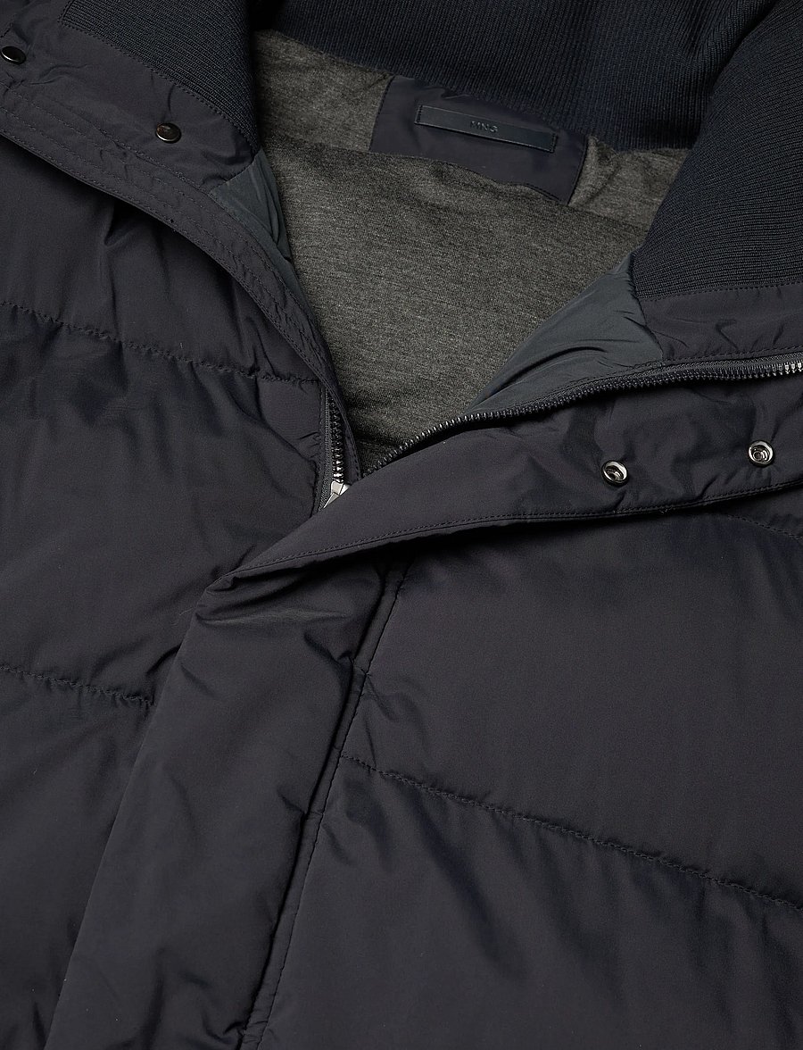 Mango - Short water-repellent puffer jacket - forårsjakker - navy - 5