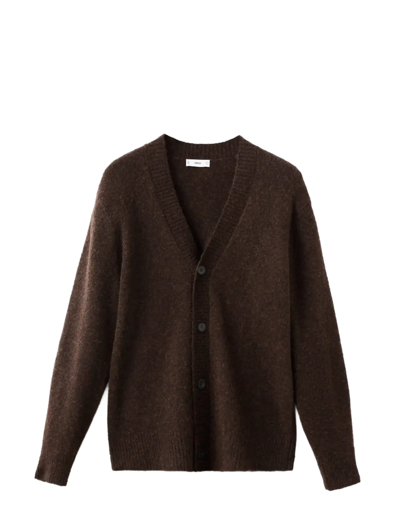 Mango Knitted wool blend cardigan - Kampagne - BROWN / brown