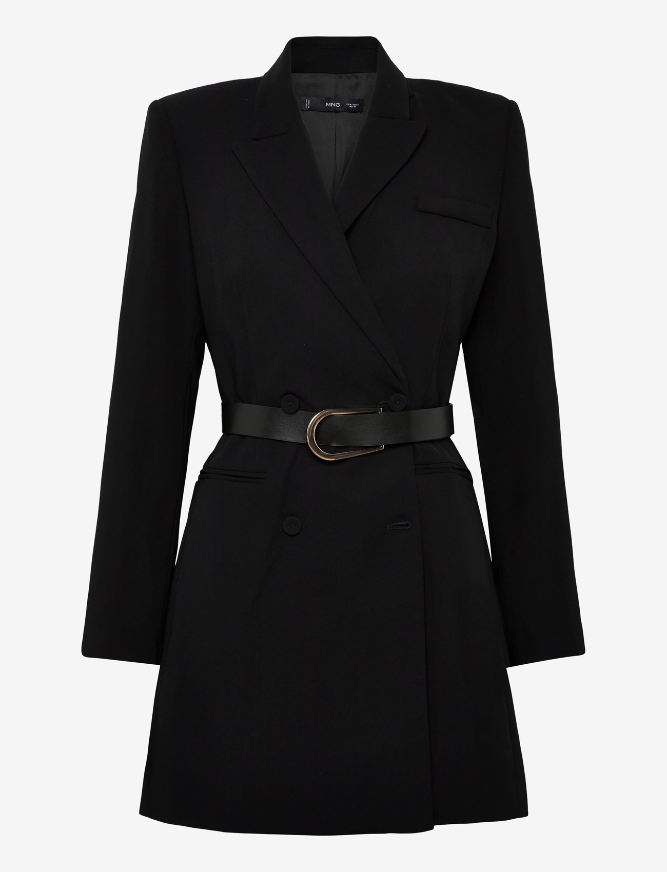 Mango - Blazer-style dress with belt - black - 1