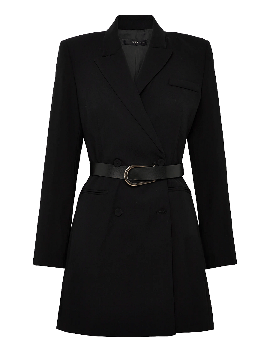 Mango - Blazer-style dress with belt - cocktailkjoler - black - 1