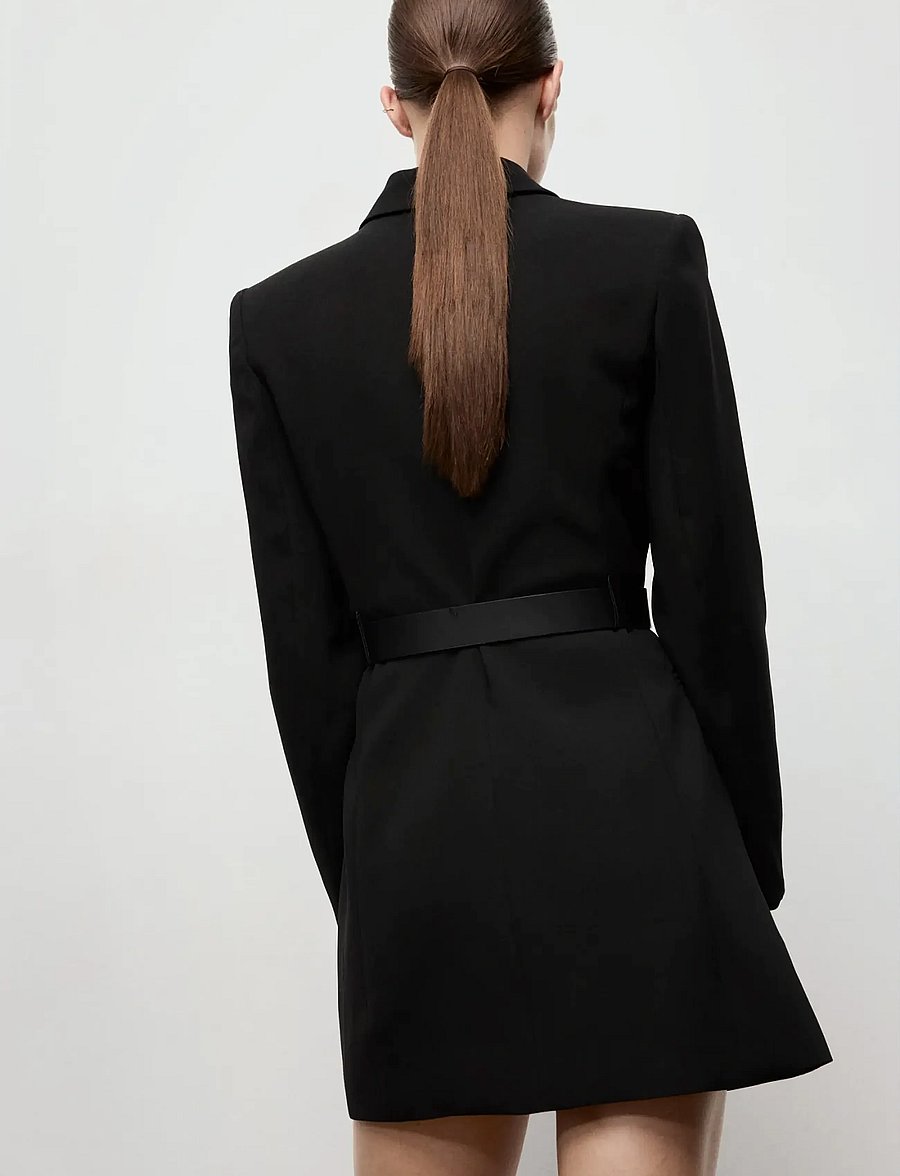 Mango - Blazer-style dress with belt - cocktailkjoler - black - 3