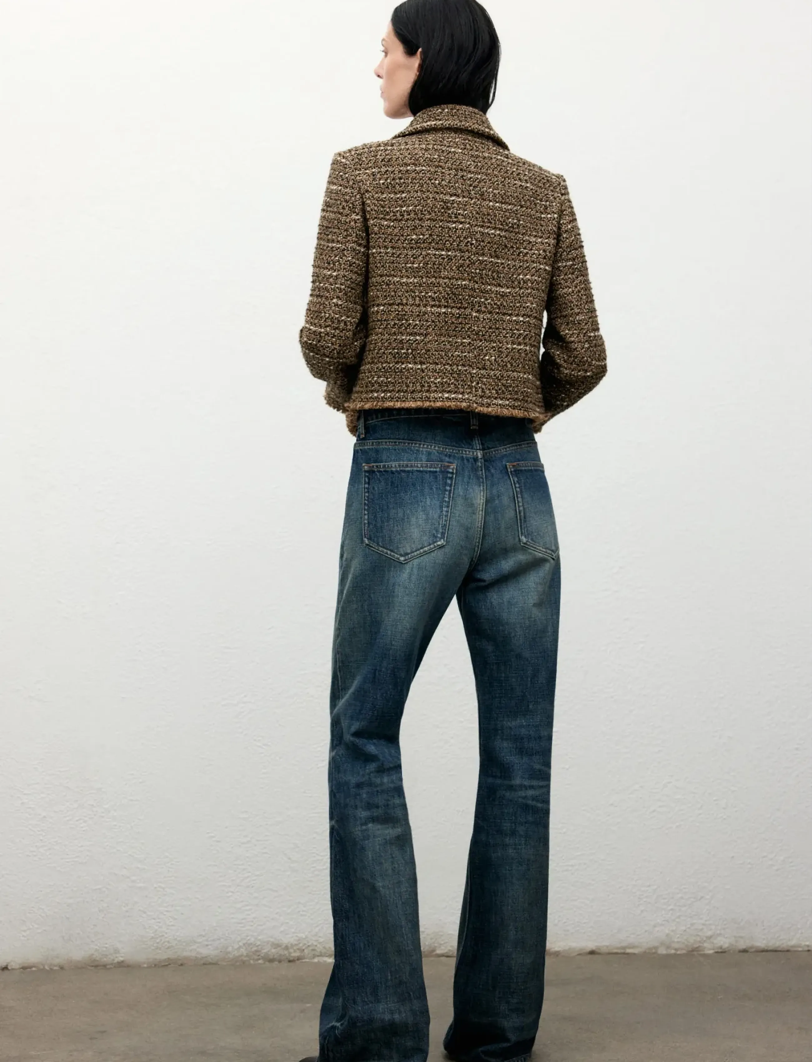 Mango - Tweed jacket with fur collar - festmode zu outlet-preisen - brown - 3
