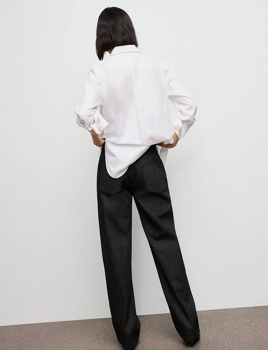 Mango - Shiny straight-leg jeans - vida jeans - black - 2