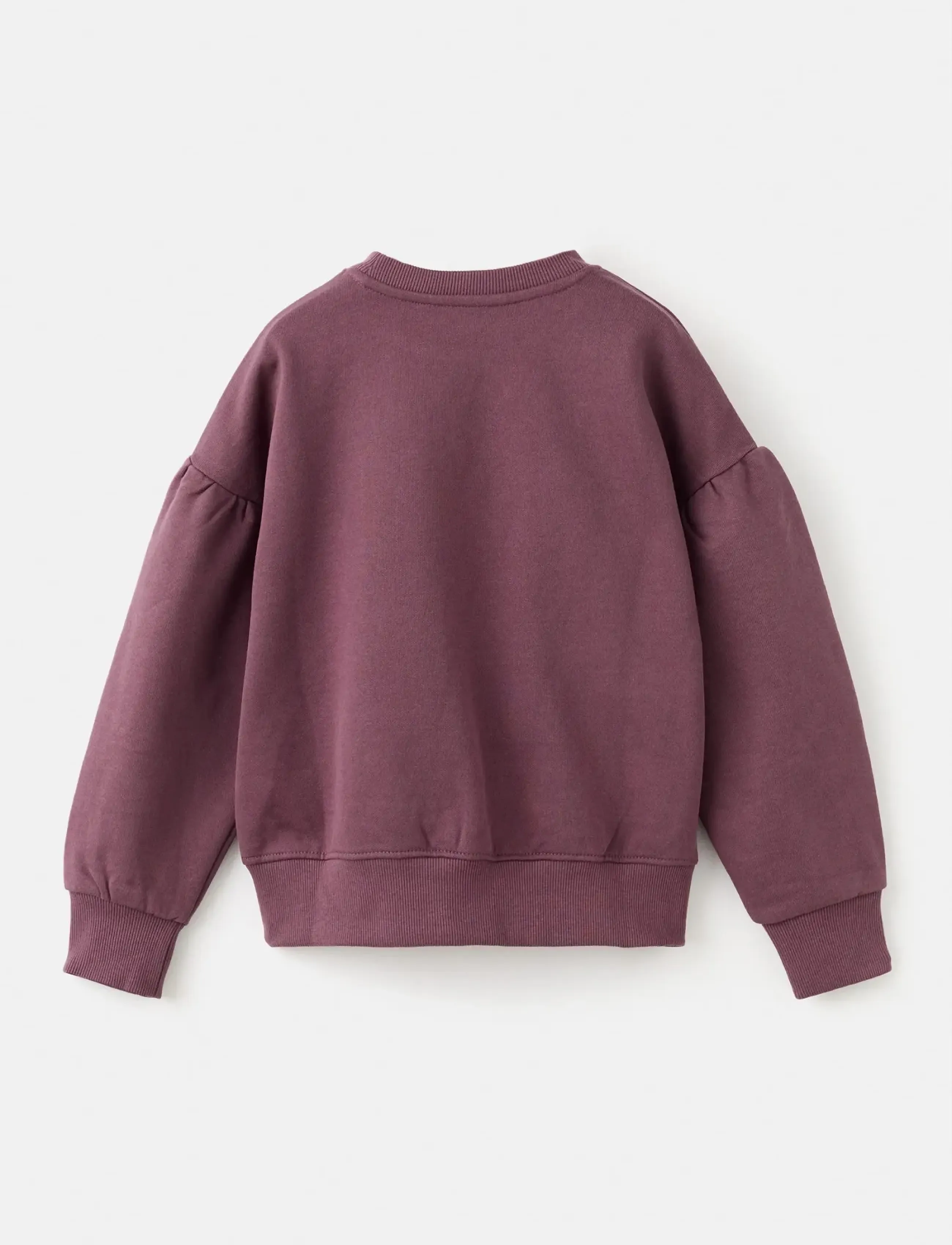 Mango Printed Cotton Sweatshirt, Børn, Trykt Pufærmet Sweatshirt, Bordeaux, Str: 5-6