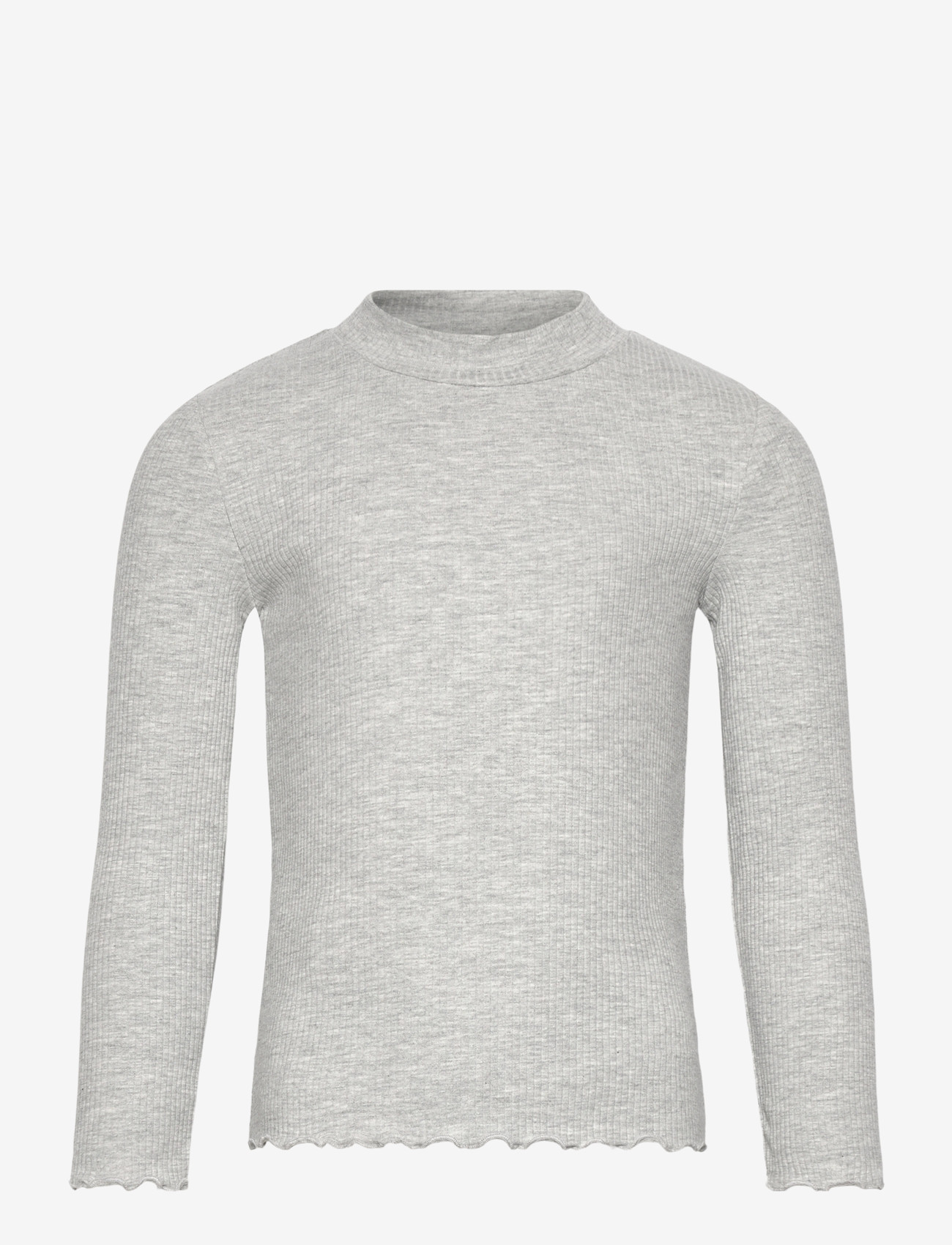 Mango - Ribbed high neck t-shirt - langärmelig - lt pastel grey - 0