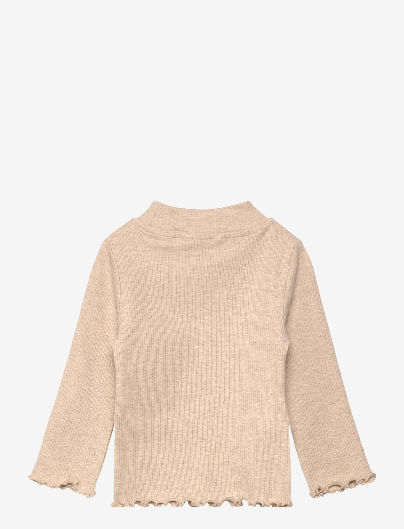 Mango - Ribbed high neck t-shirt - langærmede t-shirts - lt pastel brown - 1