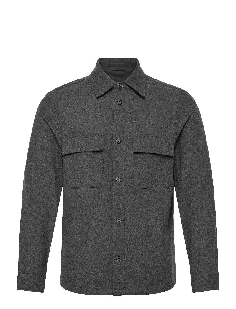Mango - Wool overshirt with pockets - kollektioner - grey - 1