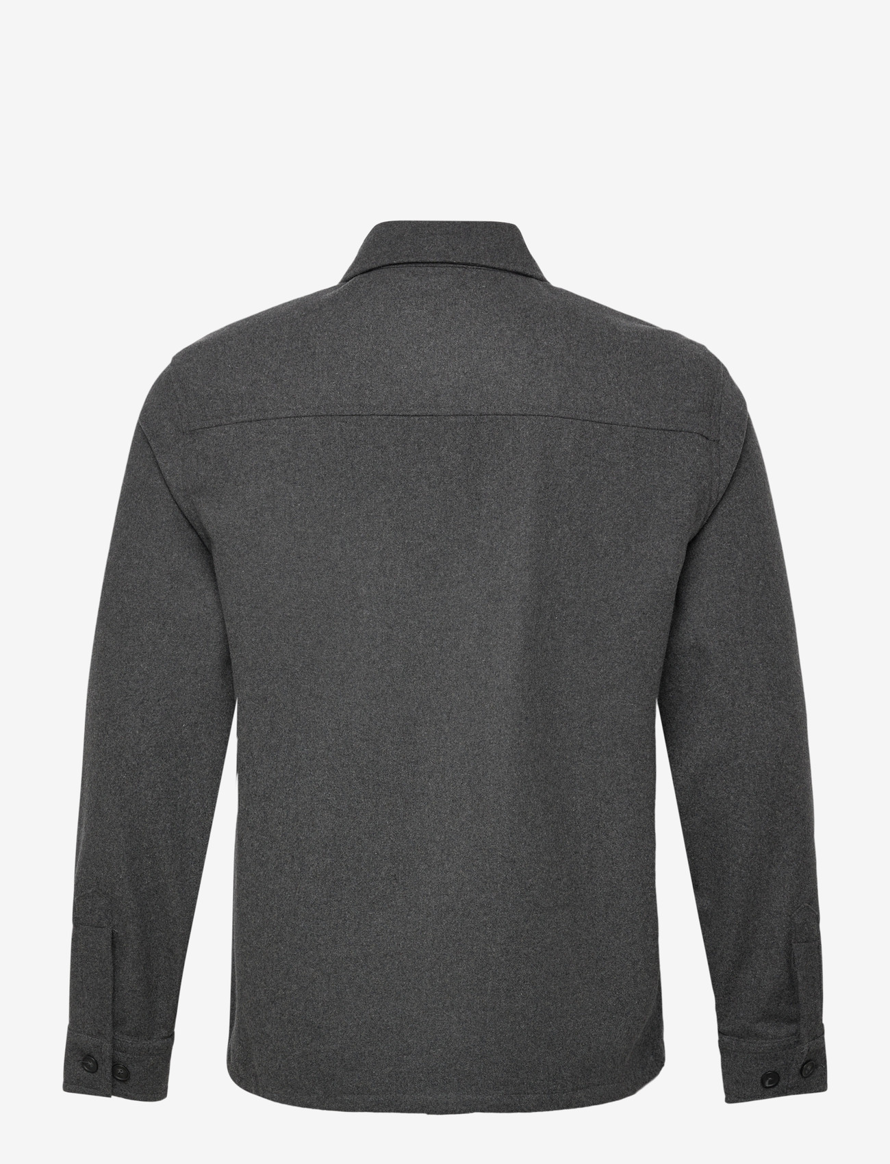Mango - Wool overshirt with pockets - skjortejakker - grey - 2
