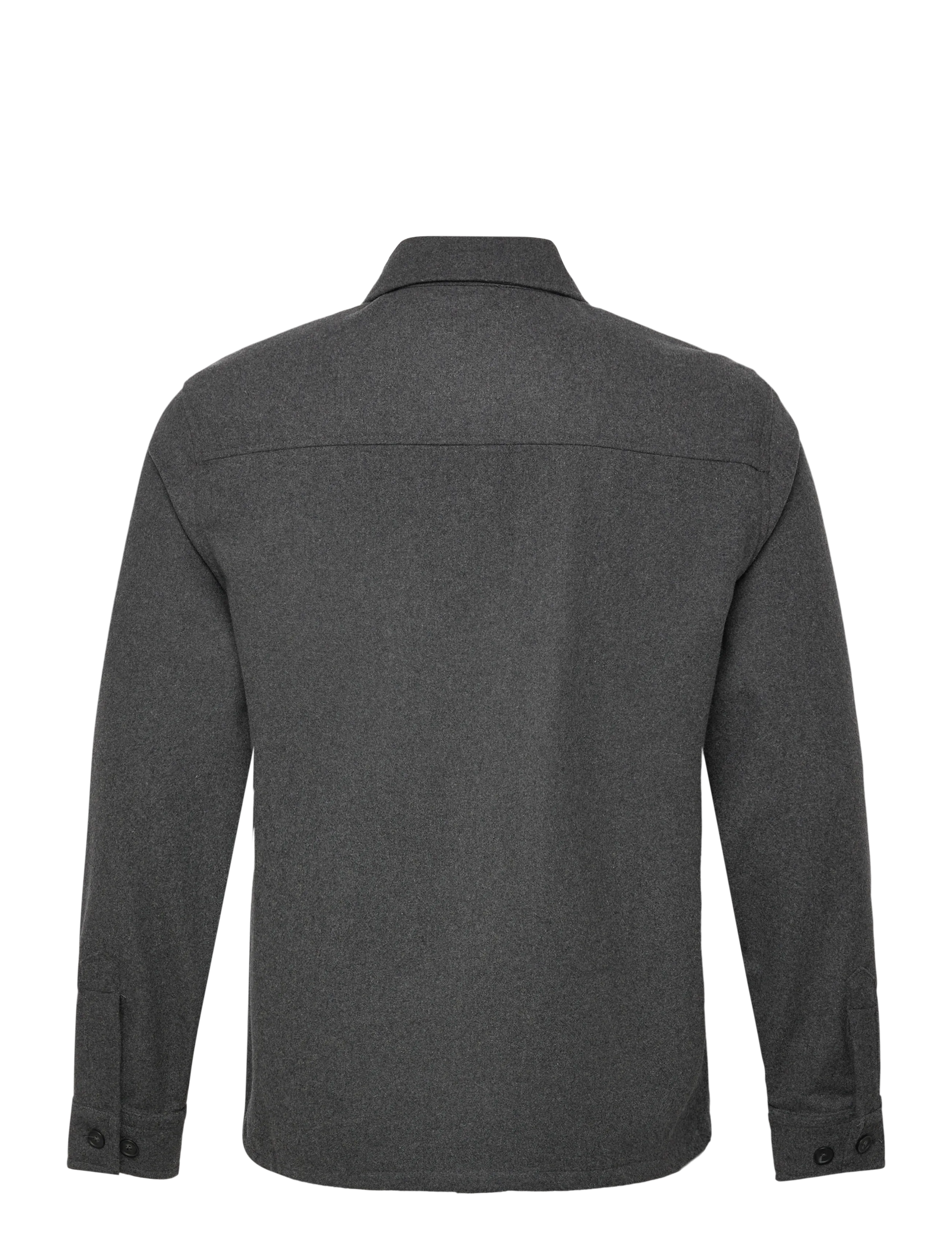 Mango - Wool overshirt with pockets - mehed - grey - 2