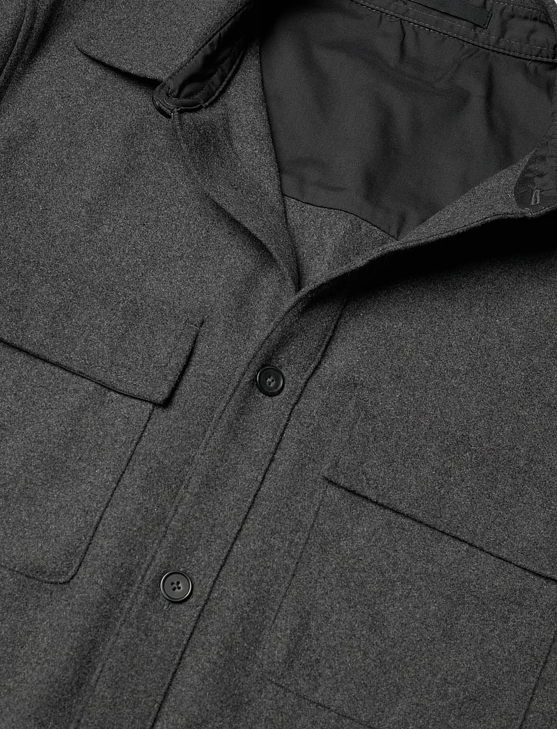 Mango - Wool overshirt with pockets - kollektioner - grey - 4