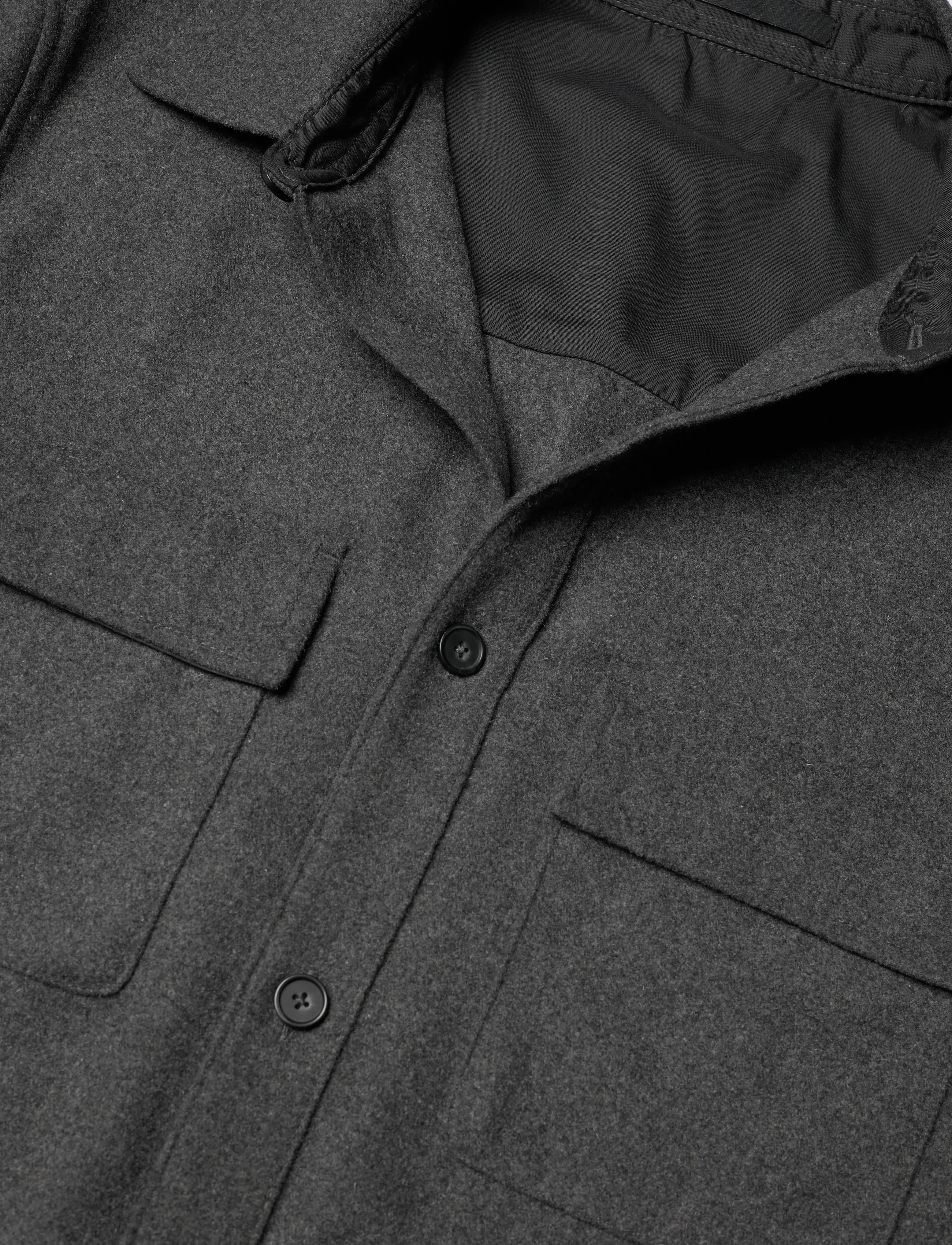 Mango - Wool overshirt with pockets - mehed - grey - 4