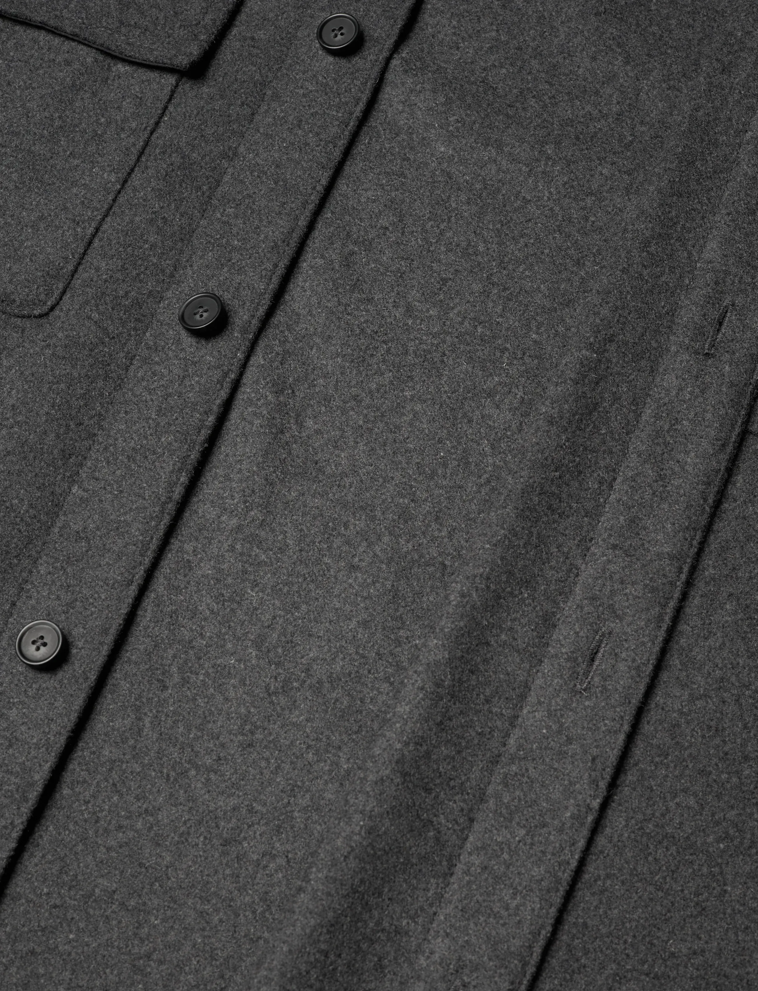 Mango - Wool overshirt with pockets - mehed - grey - 5