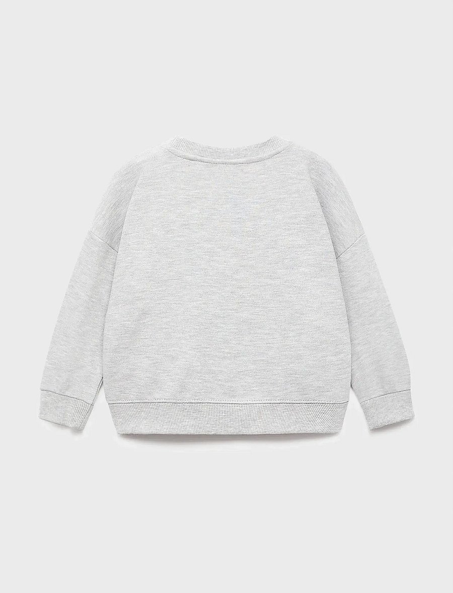 Mango - Oversize cotton sweatshirt - sweatshirts - medium grey - 3